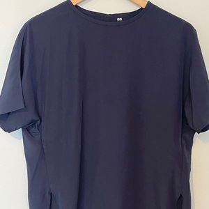 Uniqlo silk feel short-sleeve blouse